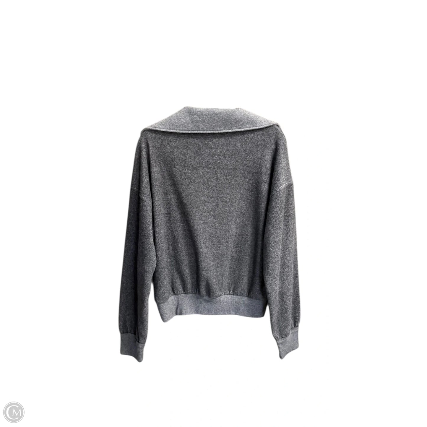 Sweatshirt Collar By Double Zero In Grey, Size: S