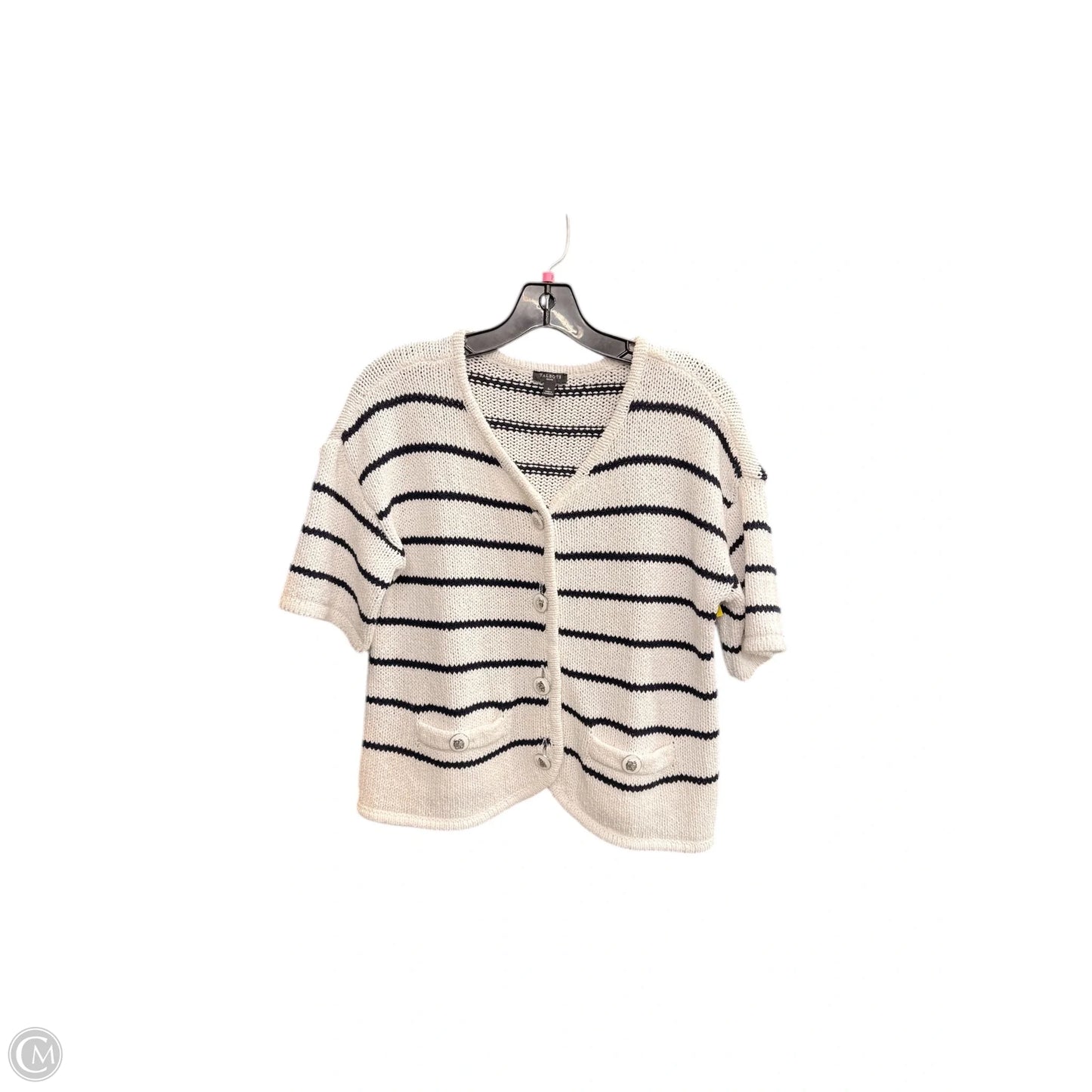 Sweater Cardigan By Talbots In Striped Pattern, Size: Sp
