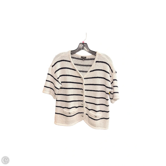 Sweater Cardigan By Talbots In Striped Pattern, Size: Sp