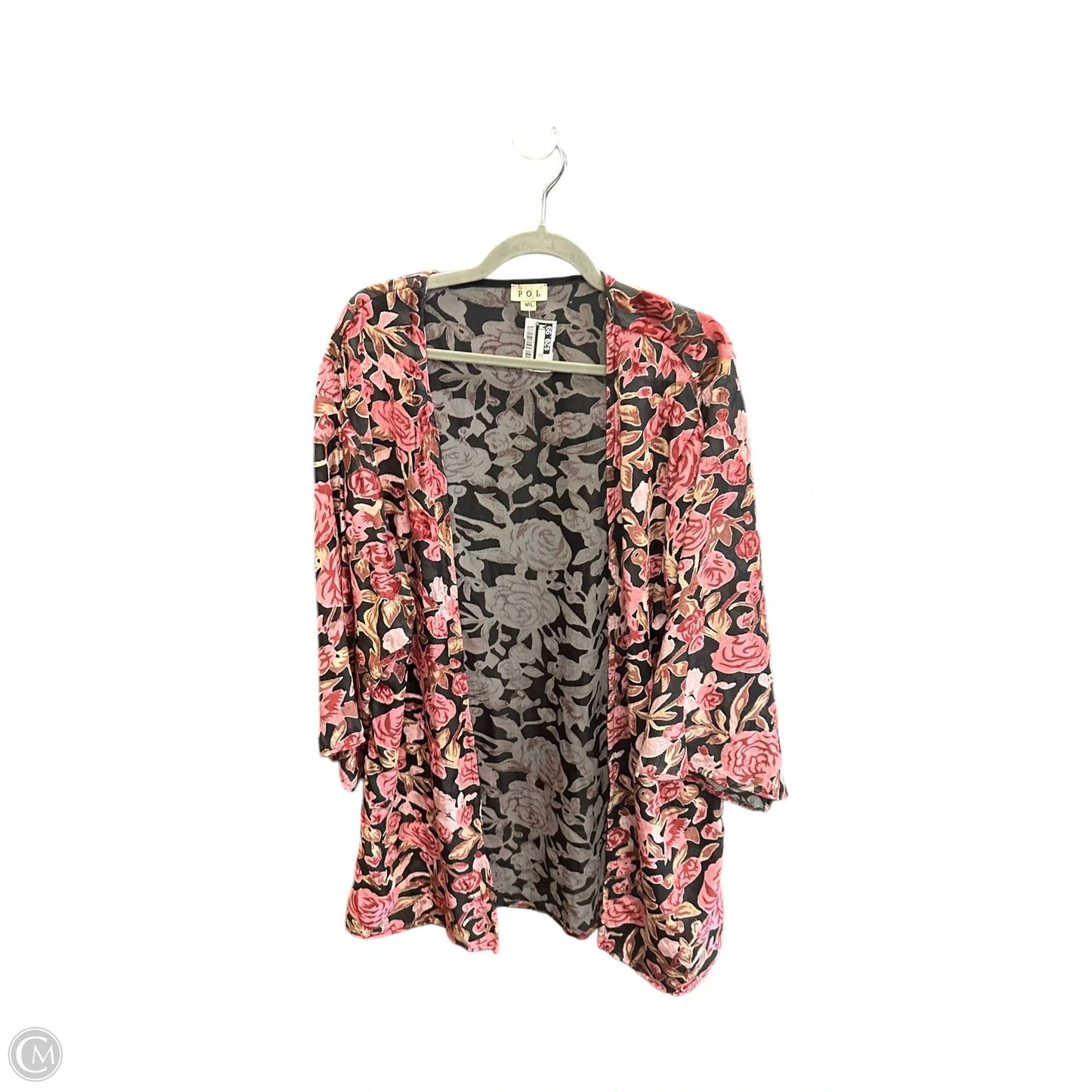 Kimono By Pol In Black & Pink, Size: M