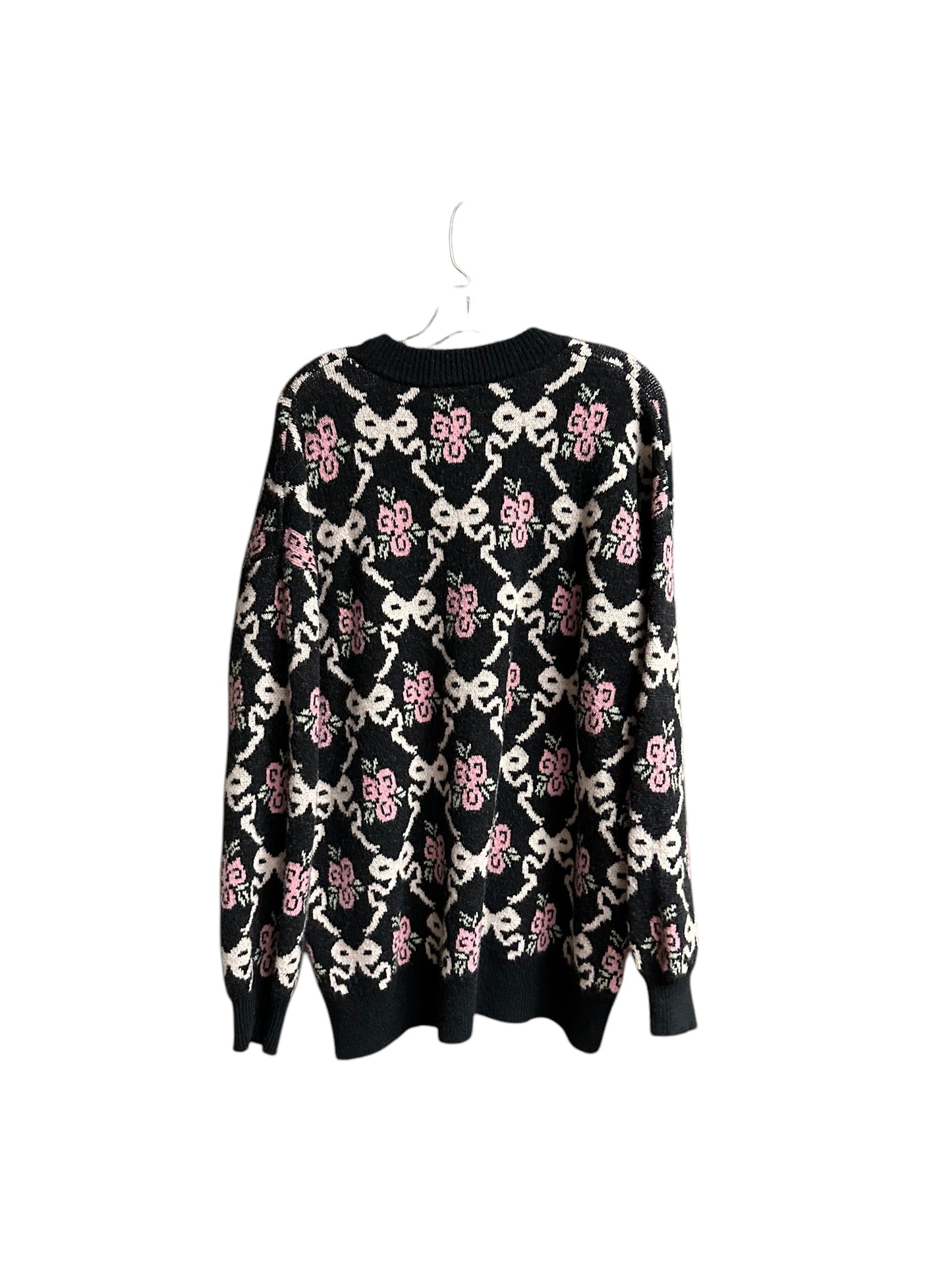 Sweater By Listicle In Black & Pink, Size: L