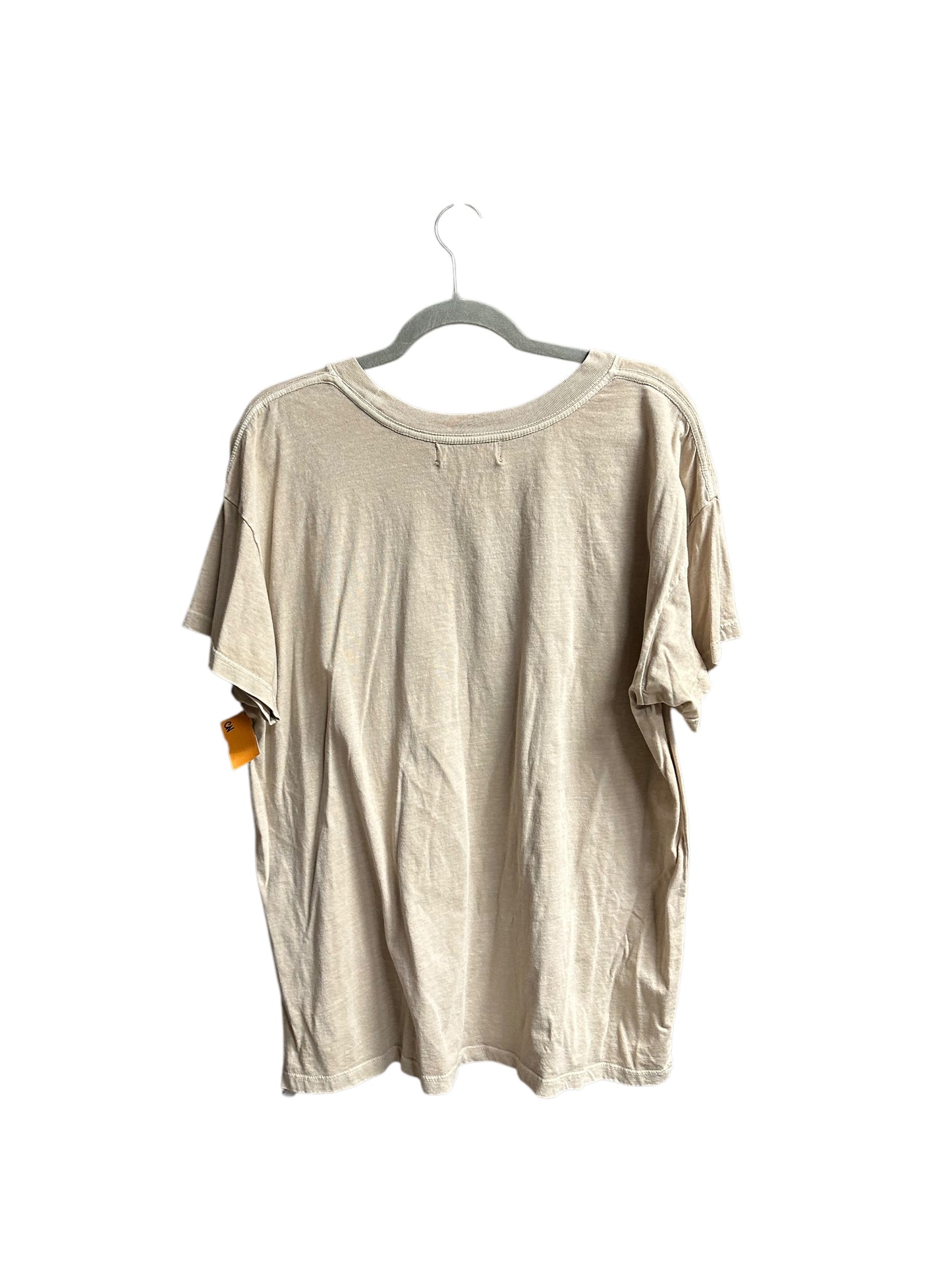 Top Short Sleeve Basic By Girl Dangerous In Tan, Size: M