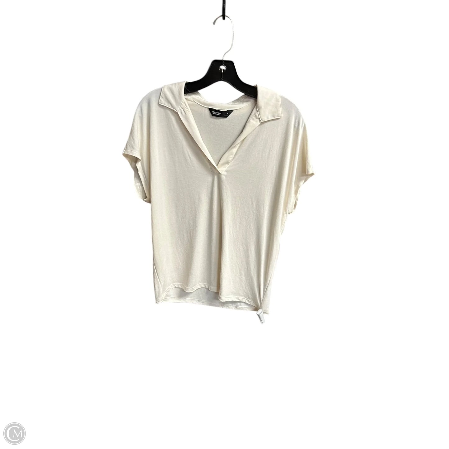 Top Short Sleeve By Simply Vera In Cream, Size: M