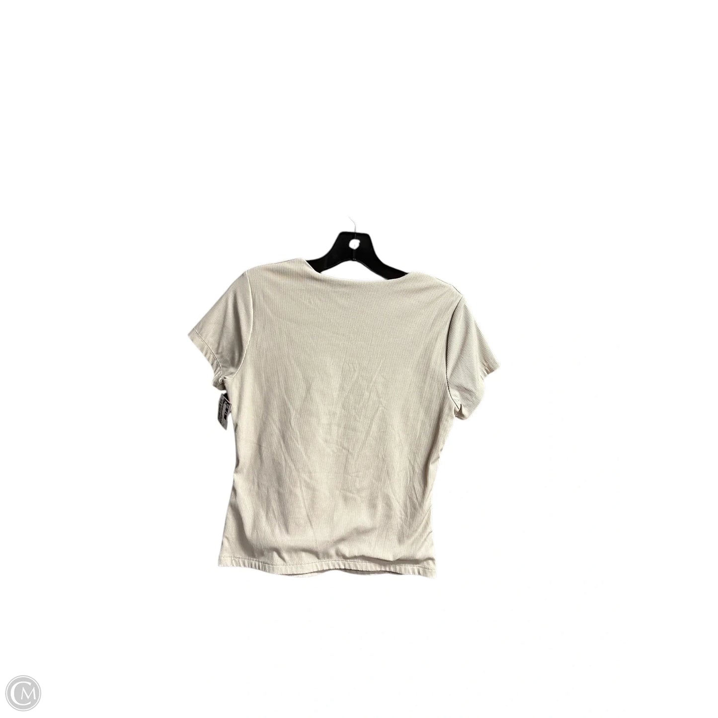 Top Short Sleeve Basic By Tahari By Arthur Levine In Beige, Size: S