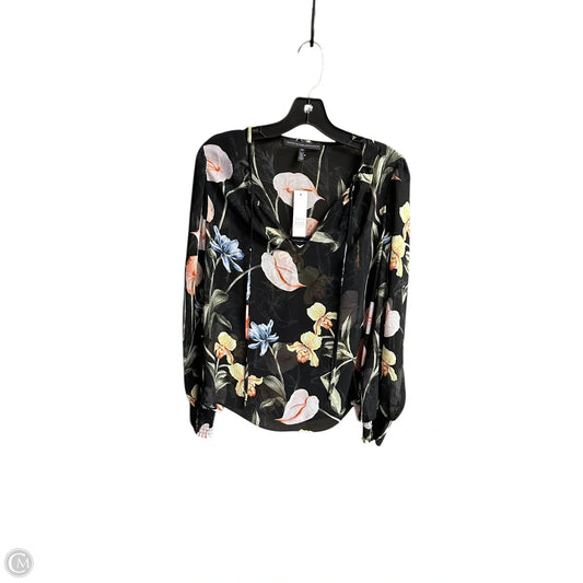 Top Long Sleeve By White House Black Market In Black, Size: Xs