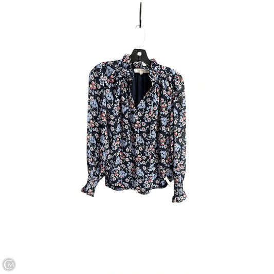 Top Long Sleeve By Loft In Floral Print, Size: S