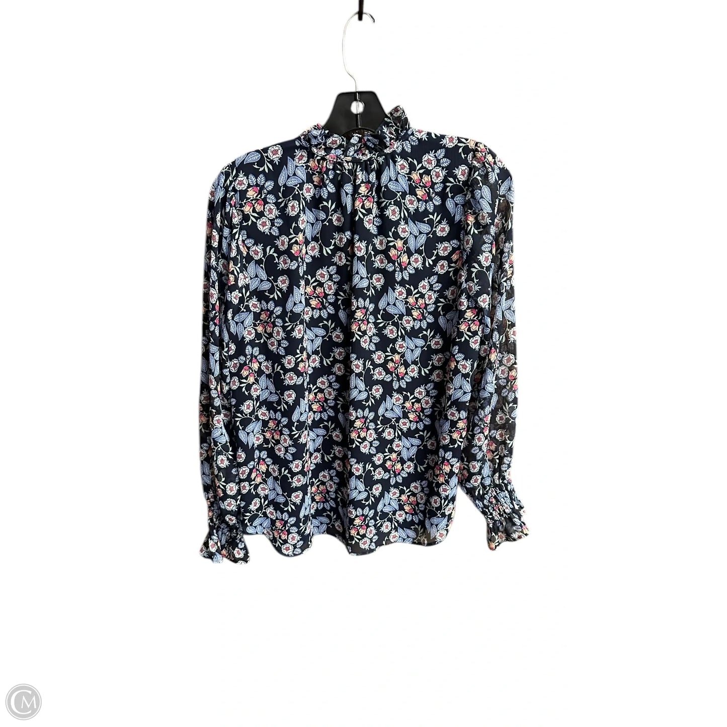 Top Long Sleeve By Loft In Floral Print, Size: S