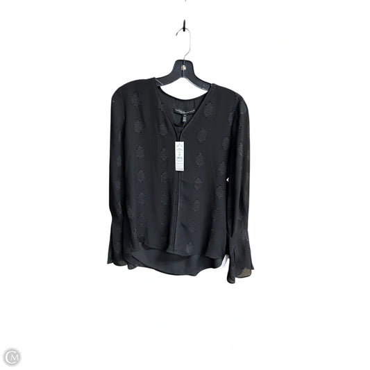 Top Long Sleeve By White House Black Market In Black, Size: Xs