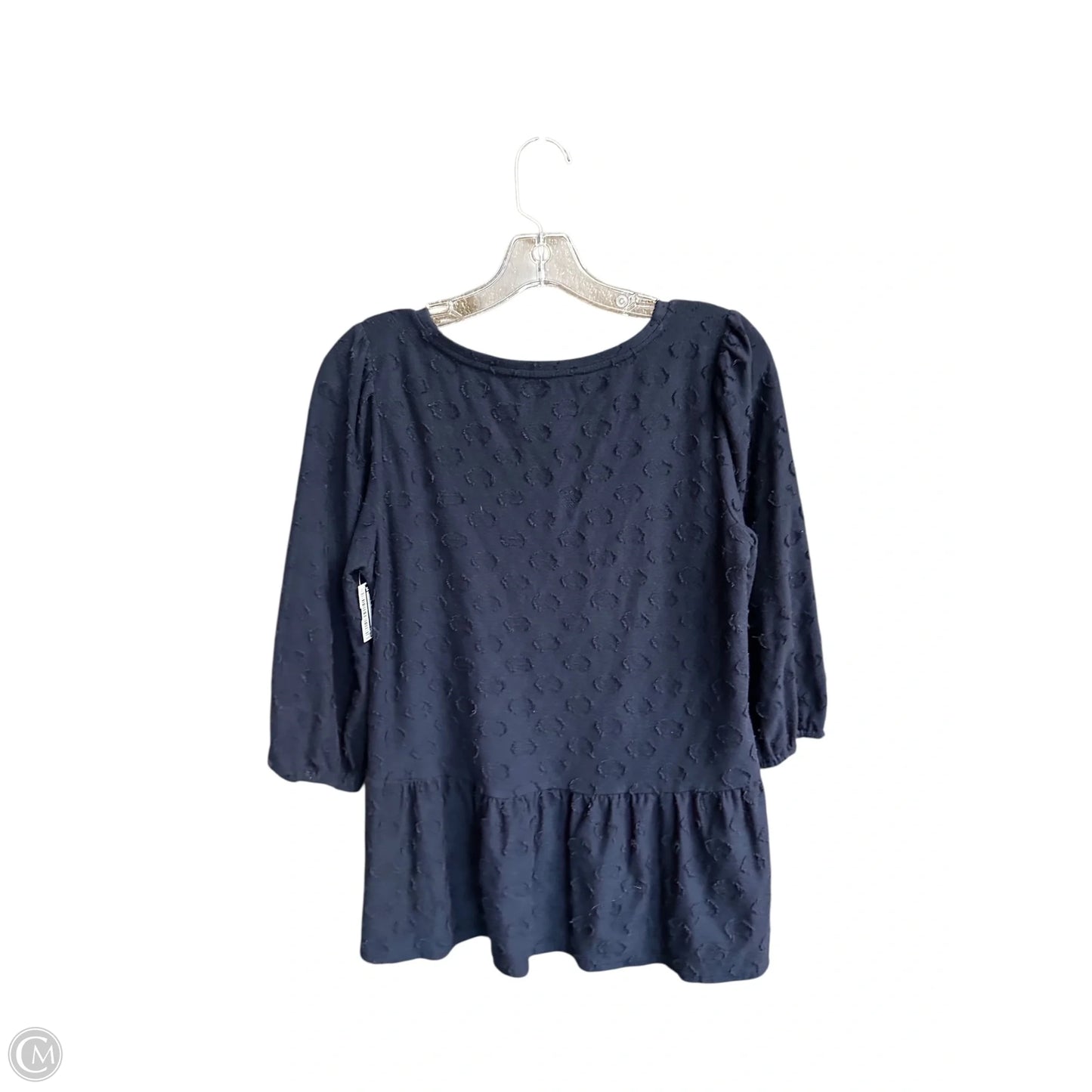 Top Short Sleeve By Loft In Navy, Size: S