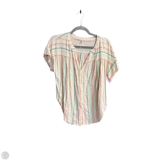 Blouse Short Sleeve By Lou And Grey In Cream, Size: Xs