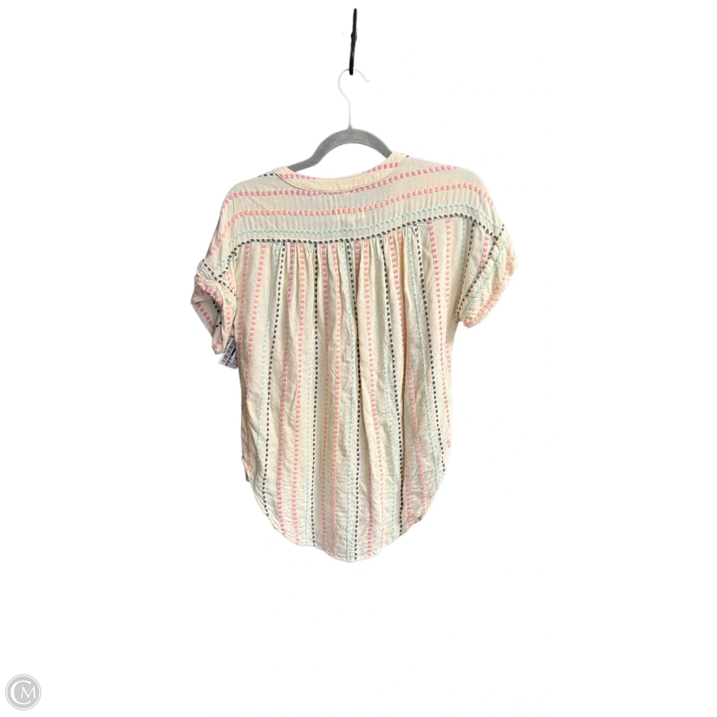Blouse Short Sleeve By Lou And Grey In Cream, Size: Xs