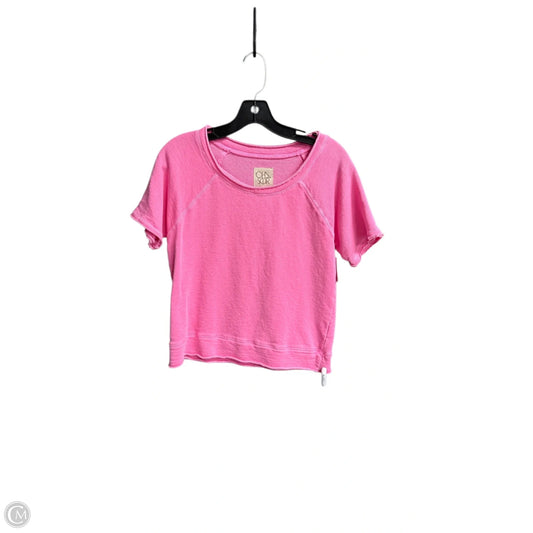 Top Short Sleeve Basic By Chaser In Pink, Size: S