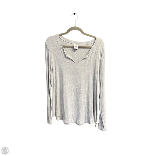 Top Long Sleeve Basic By Cabi In Grey, Size: L