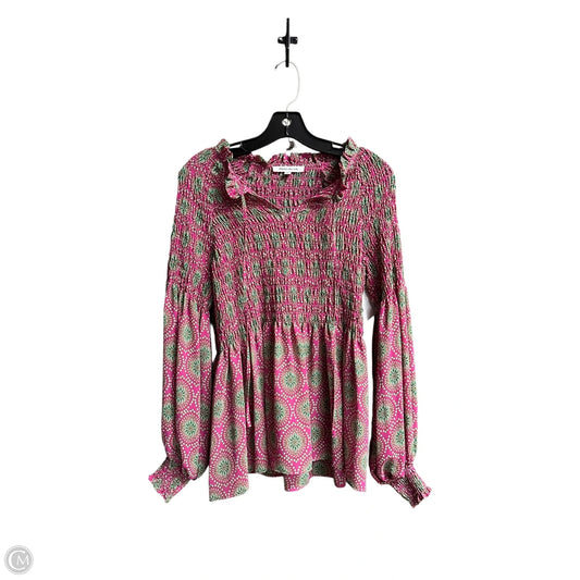 Top Long Sleeve By Rose And Olive In Pink, Size: M