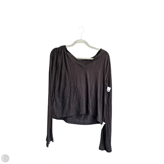 Top Long Sleeve By Athleta In Black & Brown, Size: M