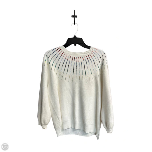 Sweater By Clothes Mentor In White, Size: S