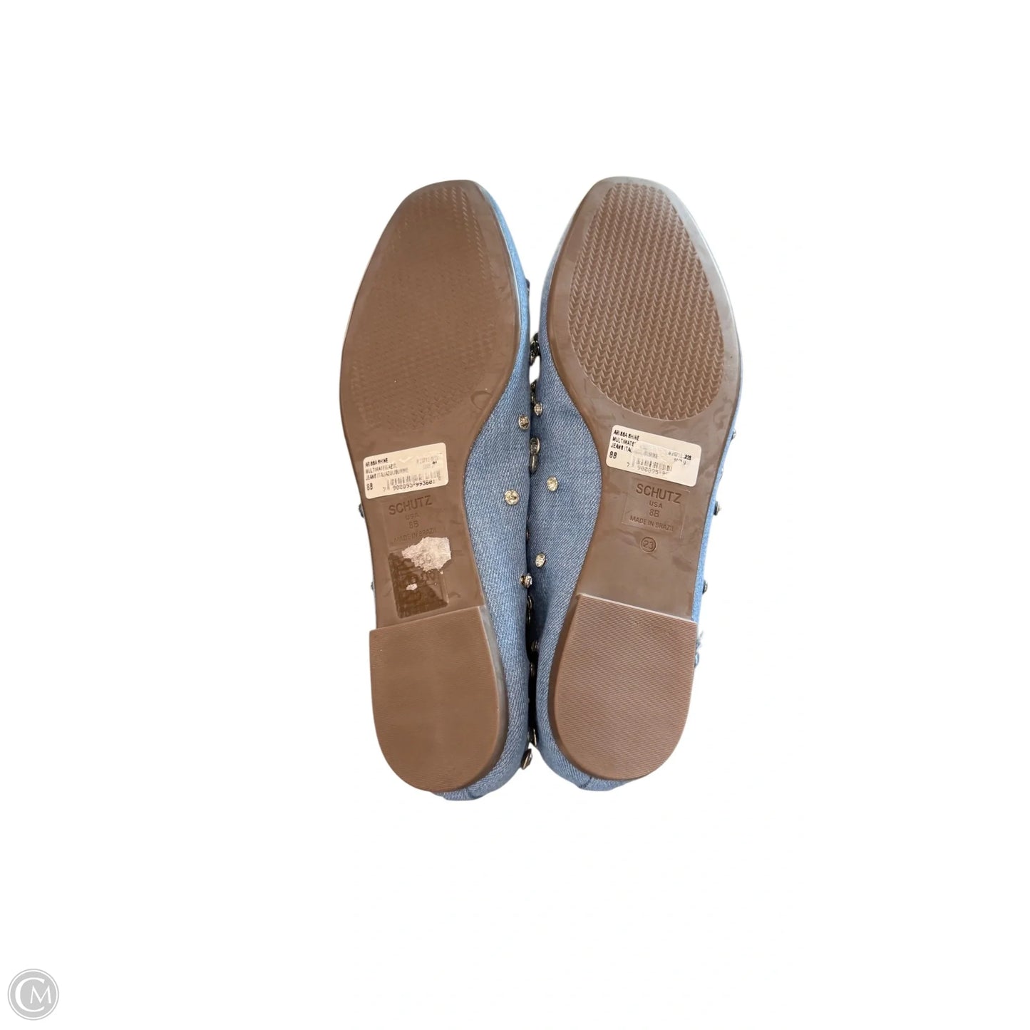 Shoes Flats By Schutz In Blue Denim, Size: 8