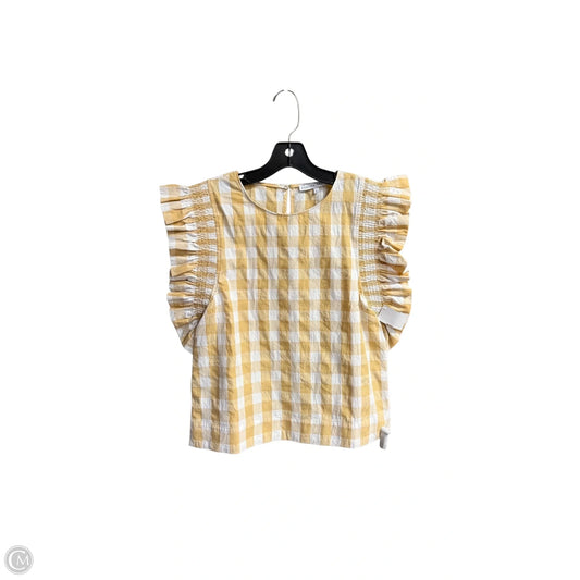 Top Sleeveless By English Factory In Checkered Pattern, Size: S