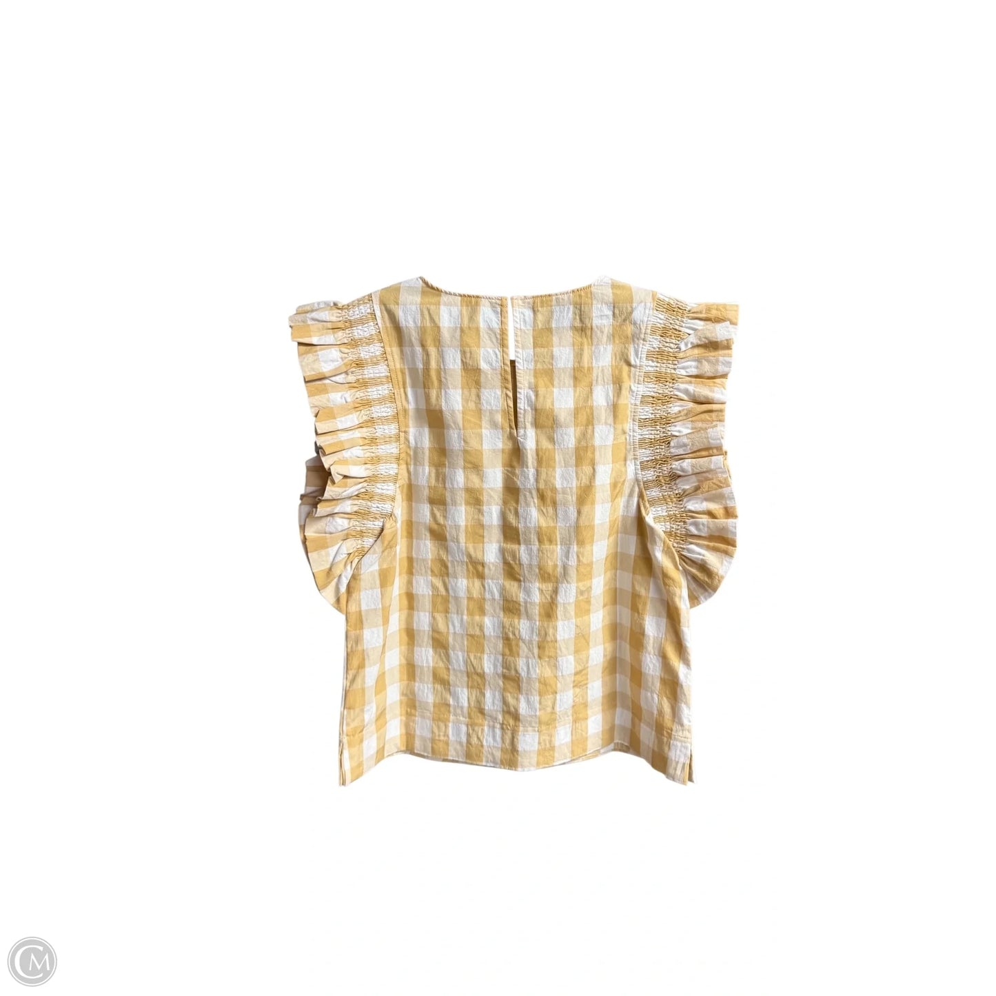 Top Sleeveless By English Factory In Checkered Pattern, Size: S
