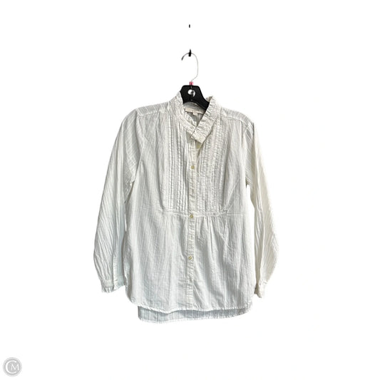 Blouse Long Sleeve By Loft In White, Size: Sp