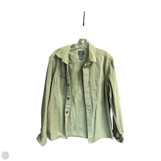 Blouse Long Sleeve By H&m In Green, Size: S