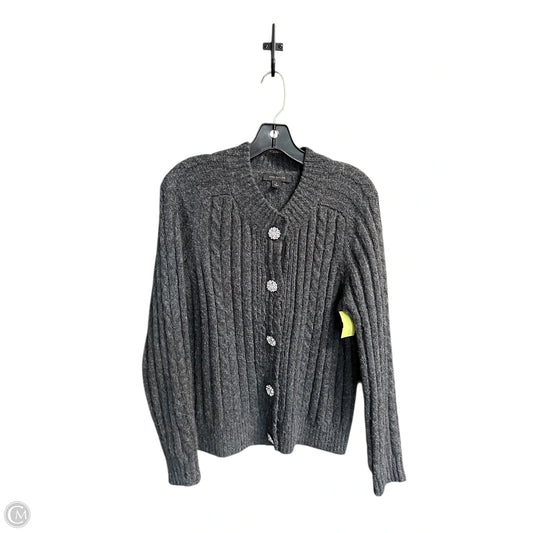 Sweater Cardigan By Ann Taylor In Grey, Size: M