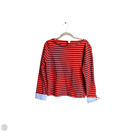 Top Long Sleeve By J. Crew In Striped Pattern, Size: M