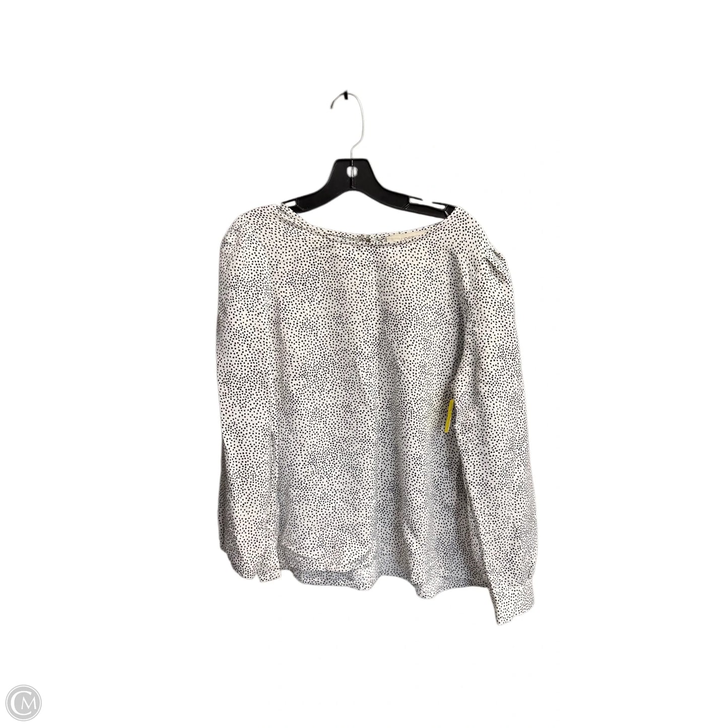 Top Long Sleeve By Loft In Polkadot Pattern, Size: L