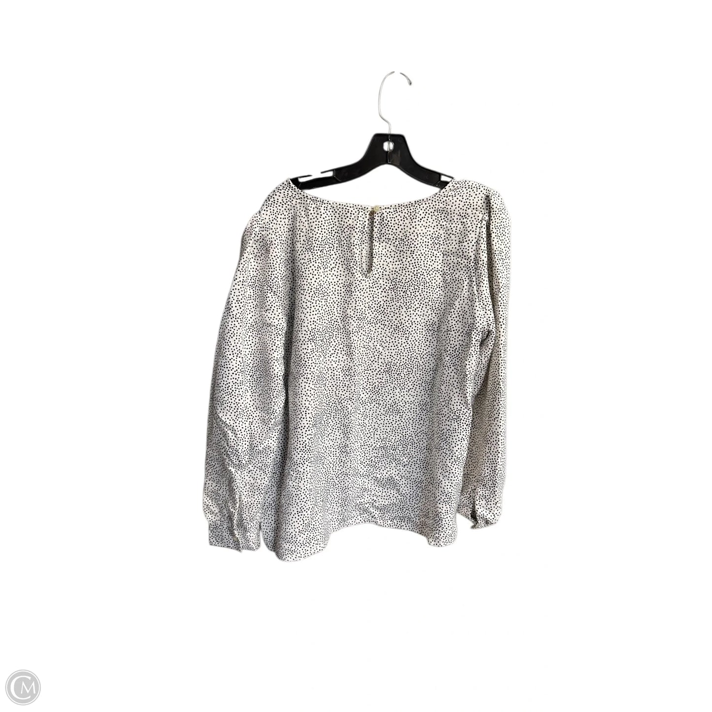 Top Long Sleeve By Loft In Polkadot Pattern, Size: L