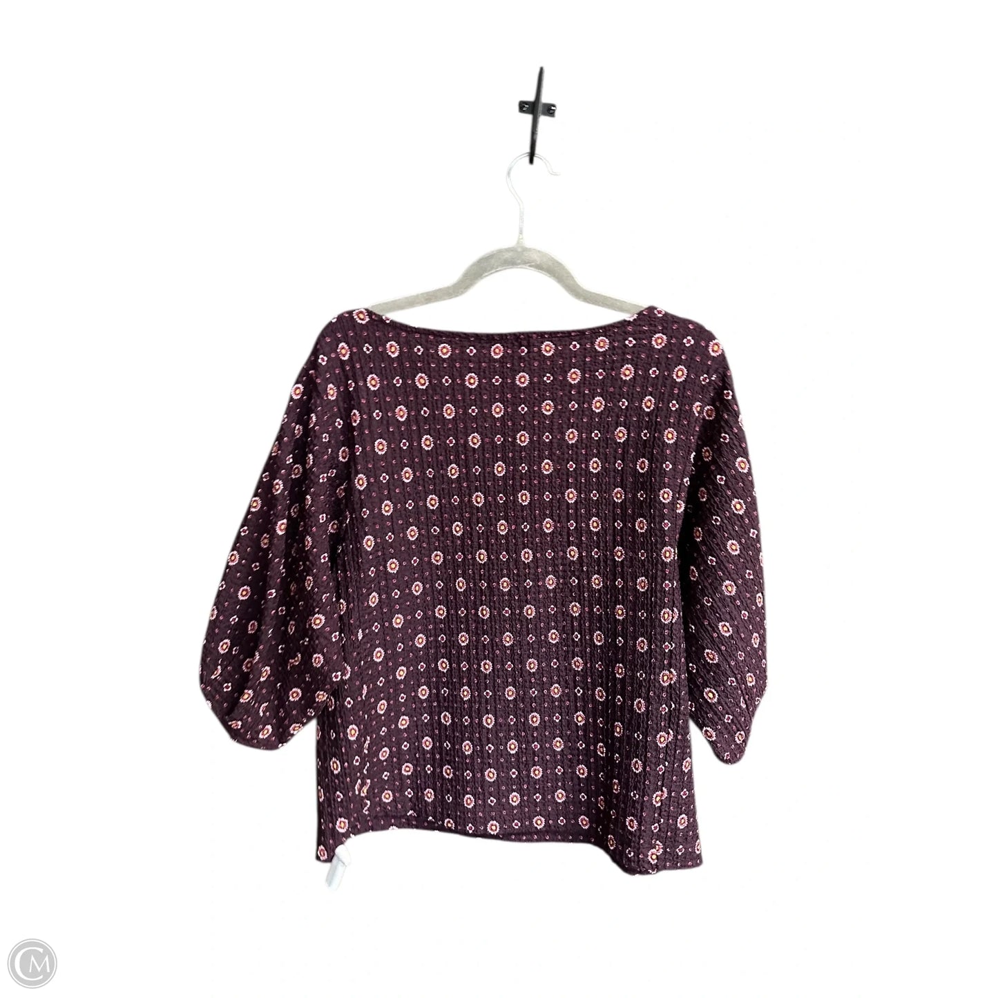 Top Short Sleeve By Loft In Purple, Size: L