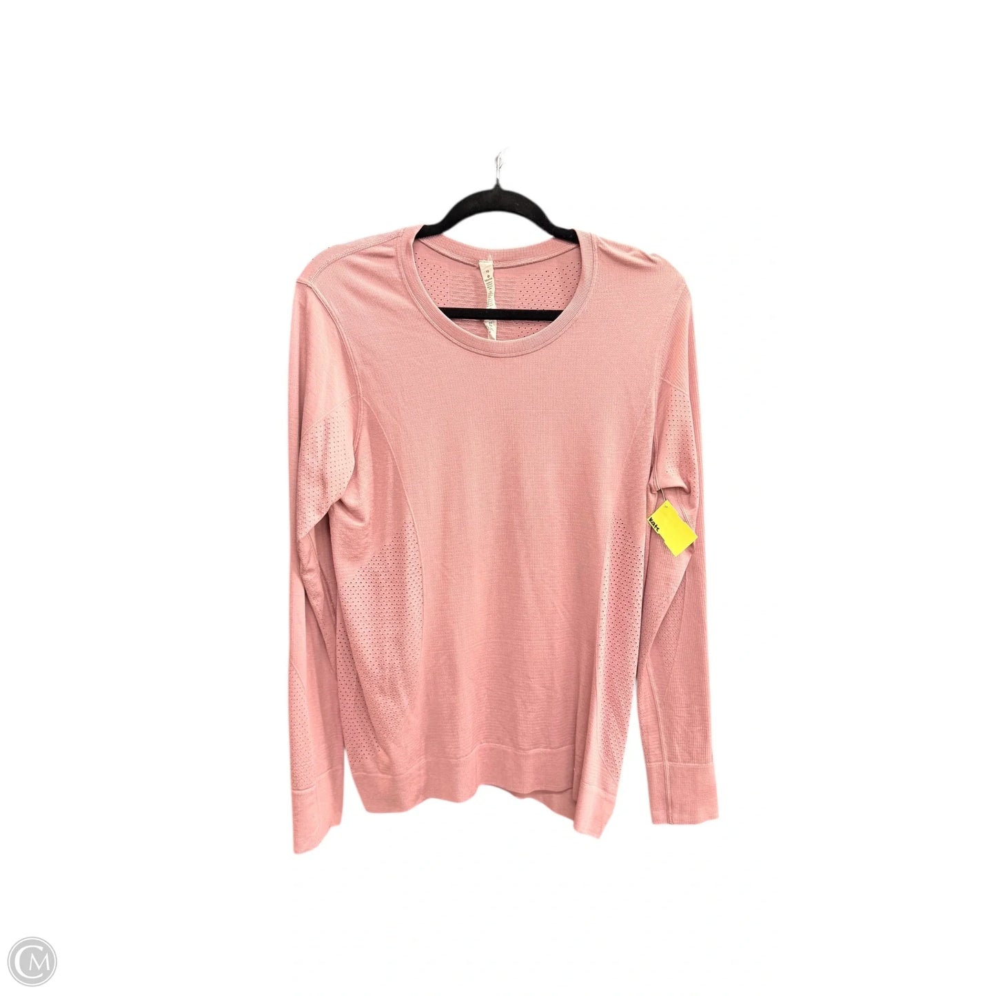 Athletic Top Long Sleeve Crewneck By Lululemon In Pink, Size: M