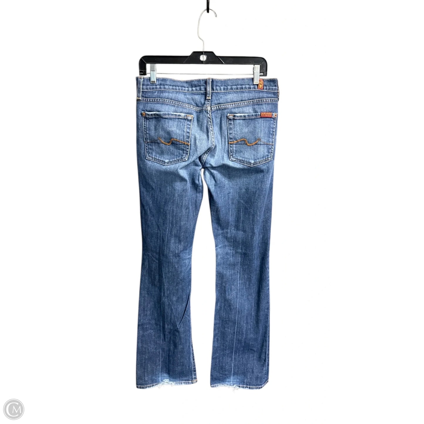 Jeans Boot Cut By 7 For All Mankind In Blue Denim, Size: 6
