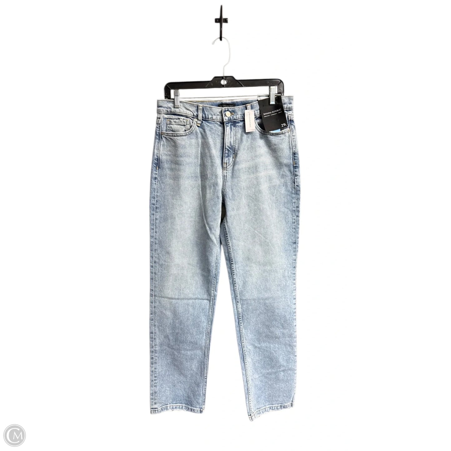 Jeans Straight By Banana Republic In Blue Denim, Size: 6l