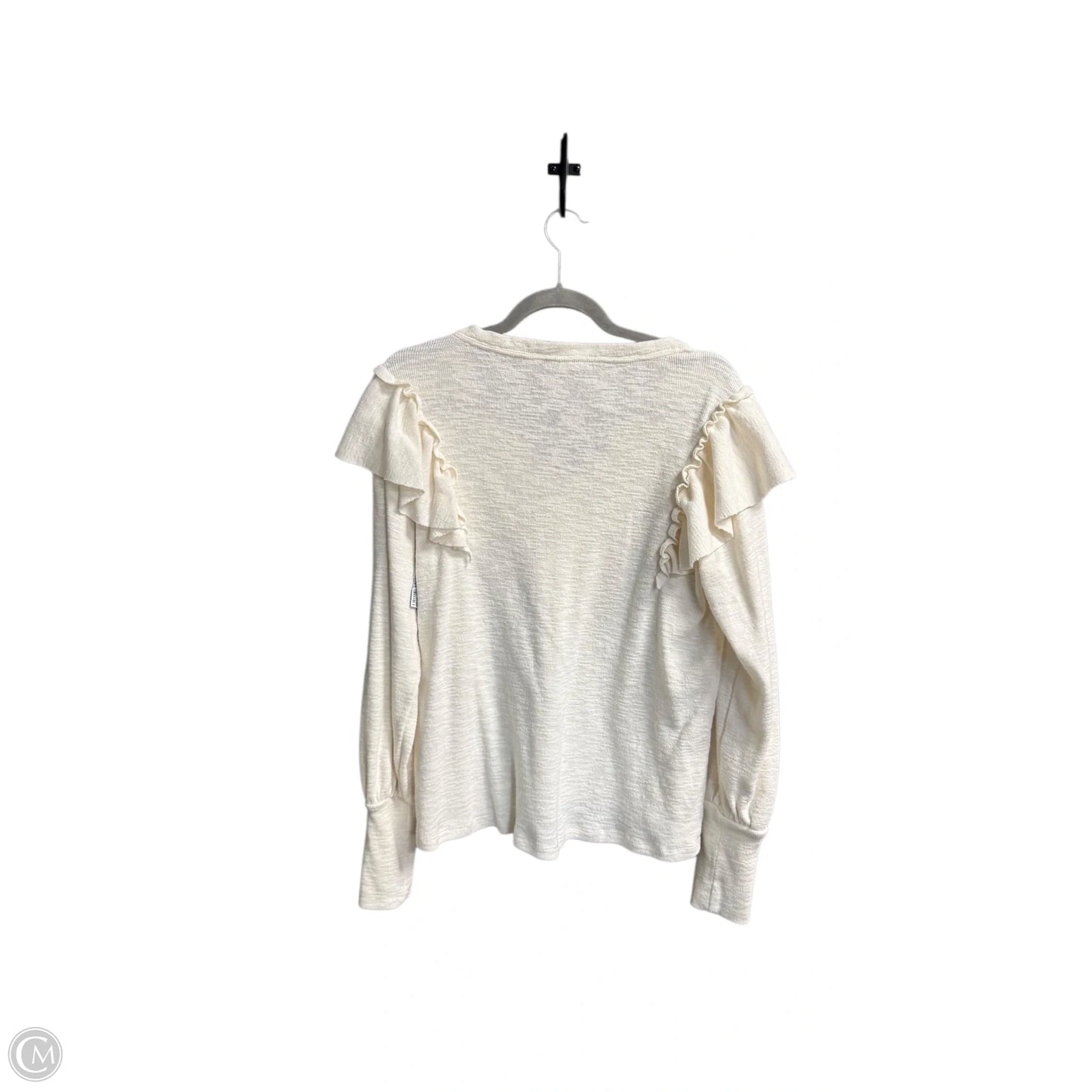 Top Long Sleeve By Pilcro In Ivory, Size: S