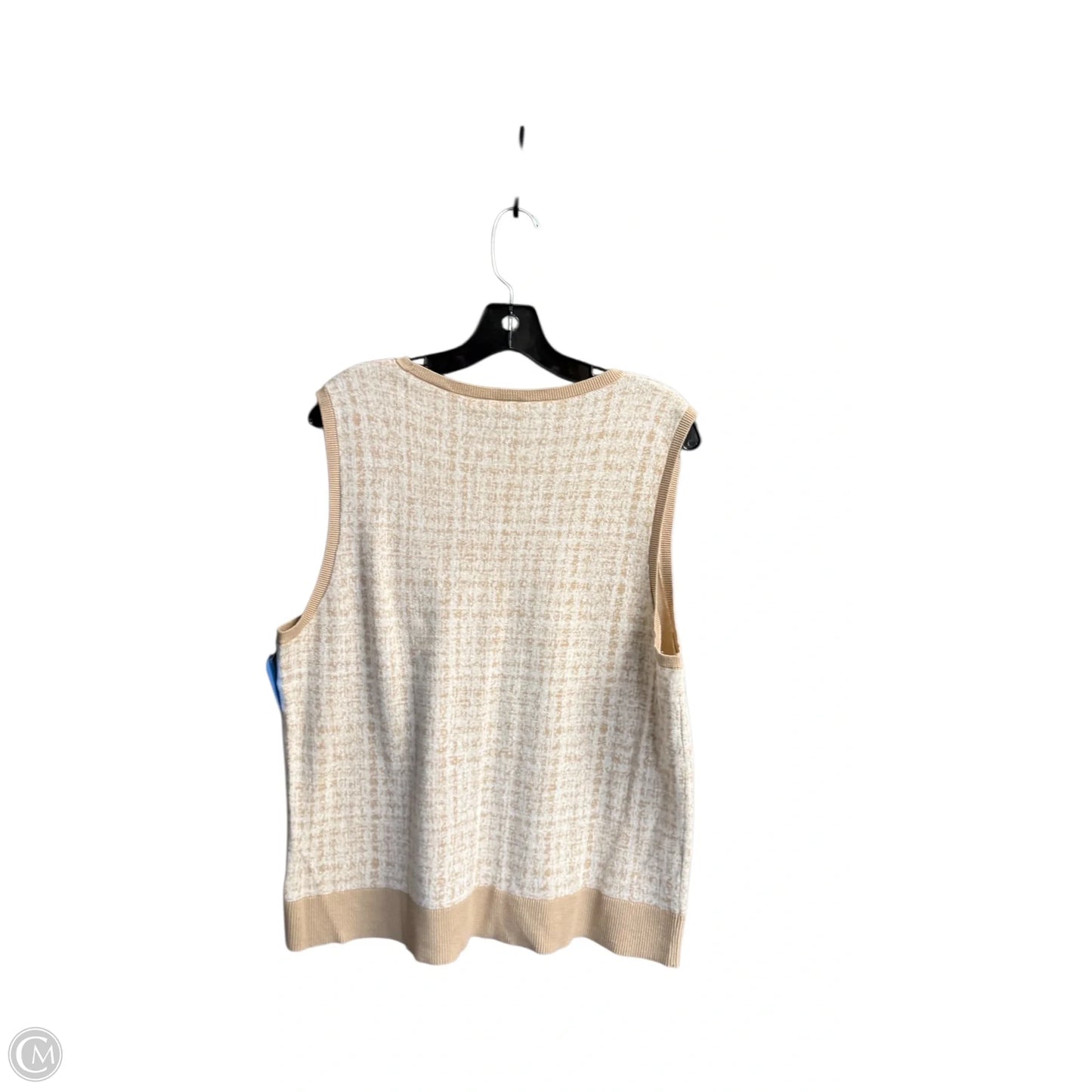 Vest Sweater By Ann Taylor In Cream & Tan, Size: Xl