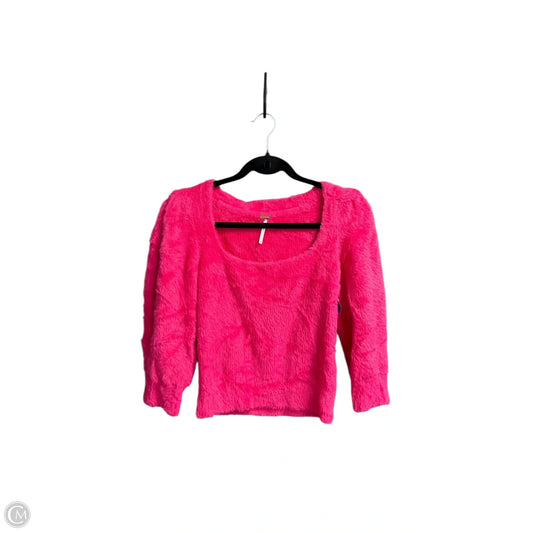 Sweater Short Sleeve By Free People In Pink, Size: Xs