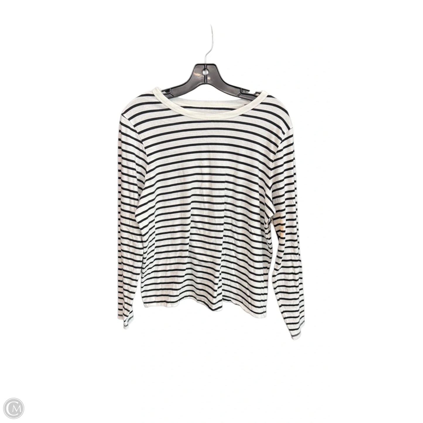 Top Long Sleeve Basic By Old Navy In Striped Pattern, Size: L