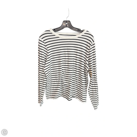 Top Long Sleeve Basic By Old Navy In Striped Pattern, Size: L