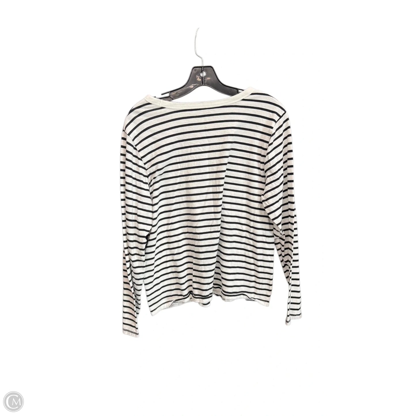 Top Long Sleeve Basic By Old Navy In Striped Pattern, Size: L
