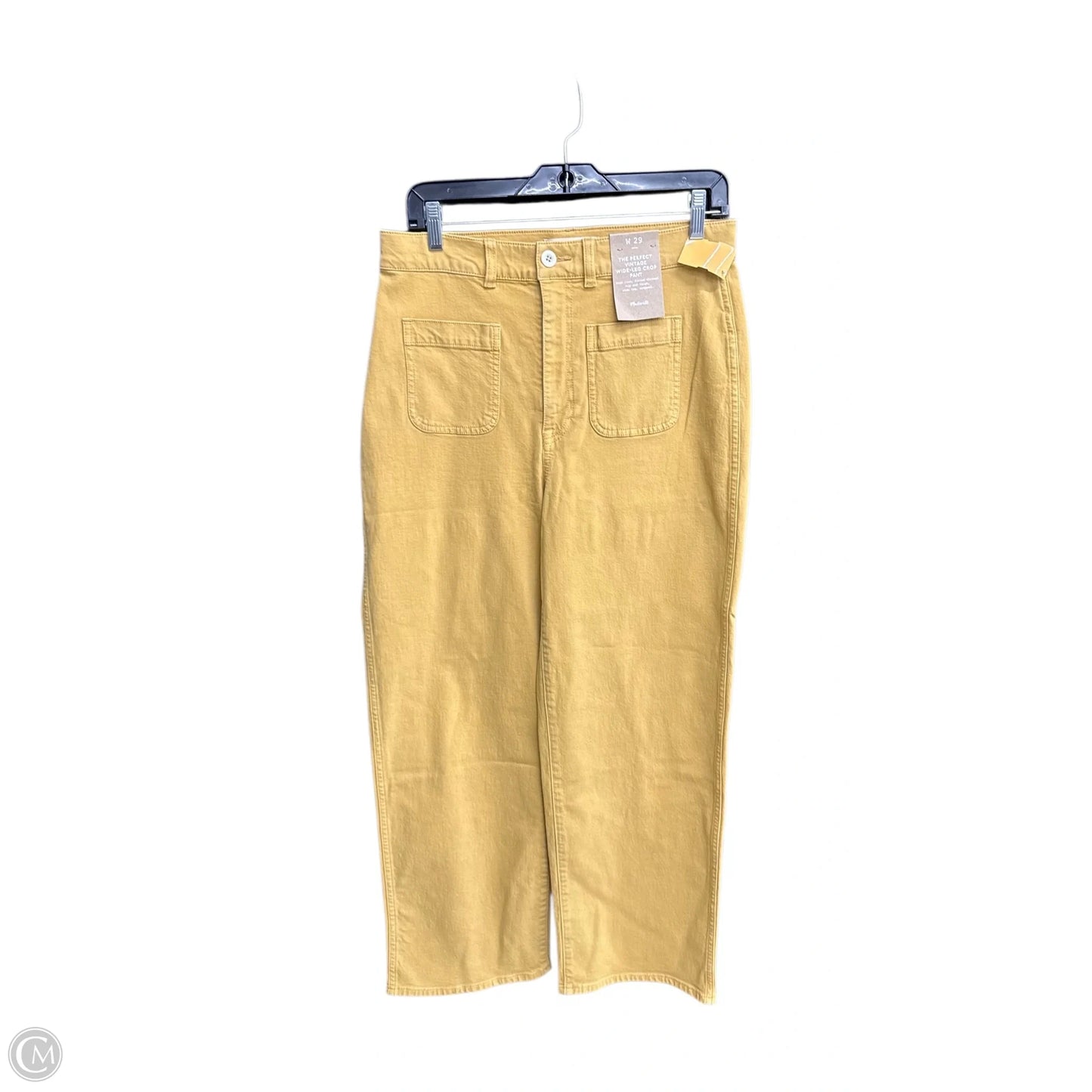 Jeans Wide Leg By Madewell In Yellow Denim, Size: 6