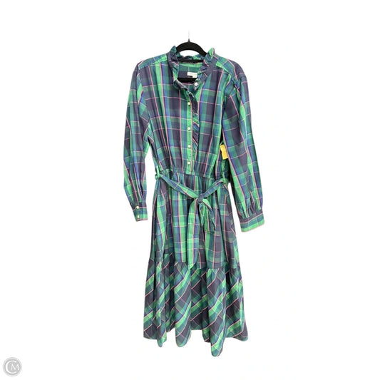 Dress Casual Midi By Free Assembly In Plaid Pattern, Size: L