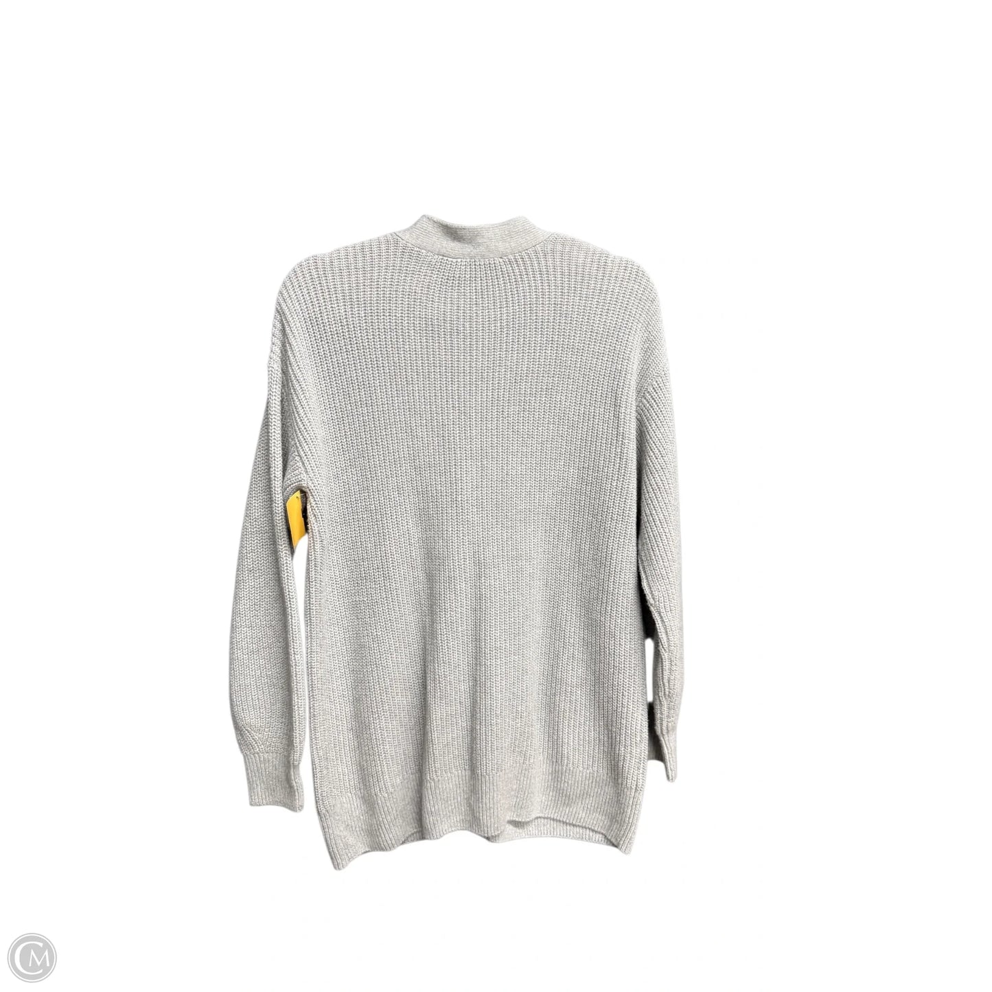 Sweater Cardigan By Loft In Grey, Size: M