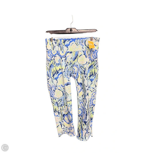 Capris Designer By Lilly Pulitzer In Blue & Green, Size: M