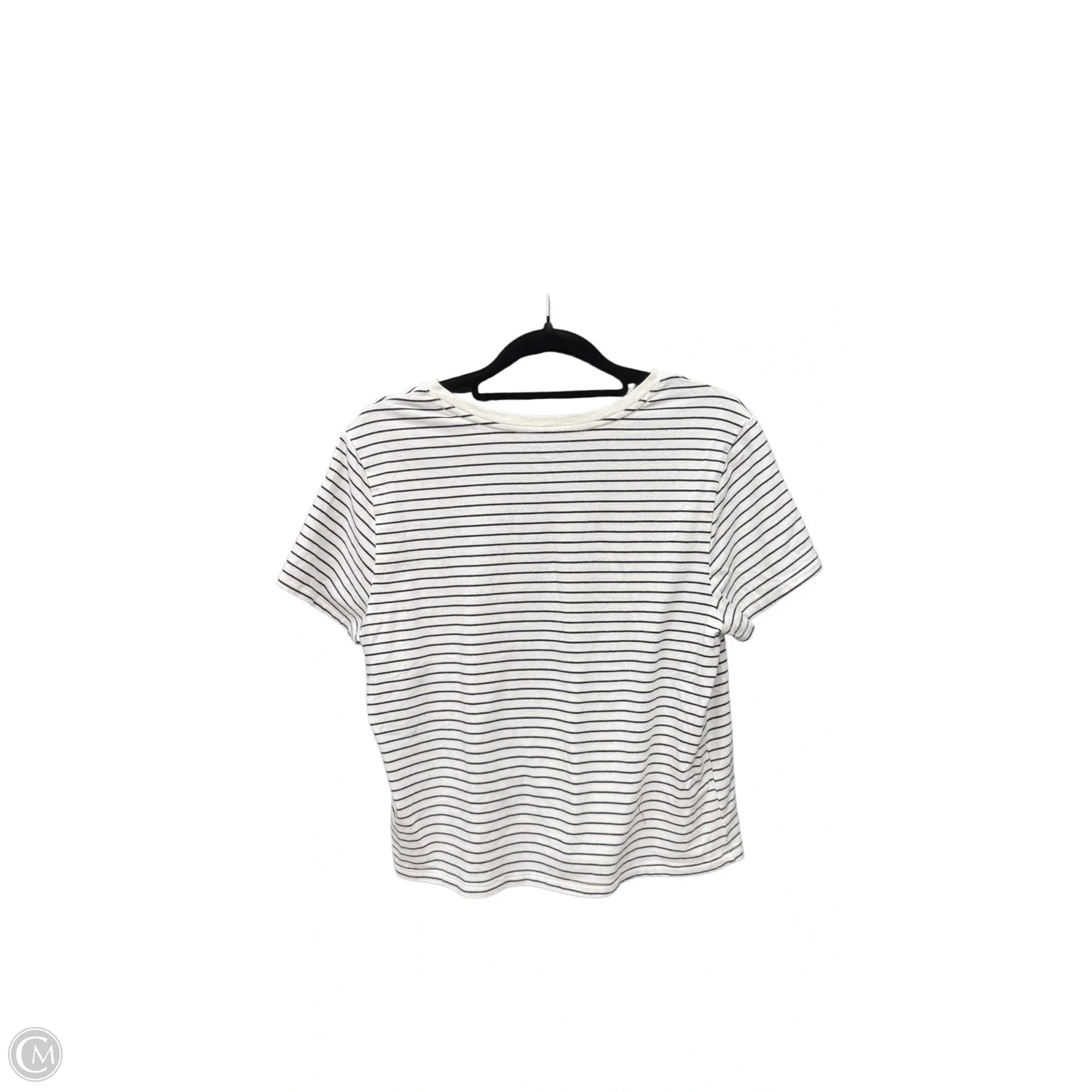 Top Short Sleeve Basic By Old Navy In Striped Pattern, Size: L