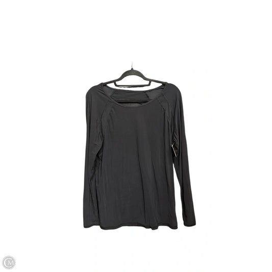 Athletic Top Long Sleeve Crewneck By Lululemon In Black, Size: M