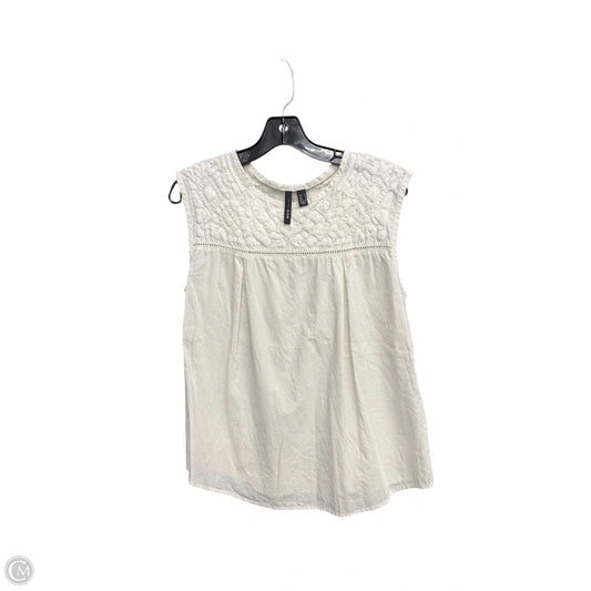 Top Sleeveless By Mng In White, Size: M