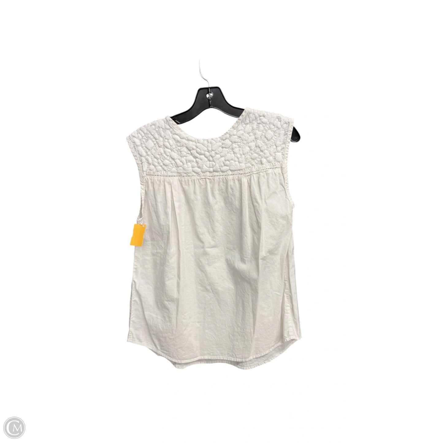 Top Sleeveless By Mng In White, Size: M