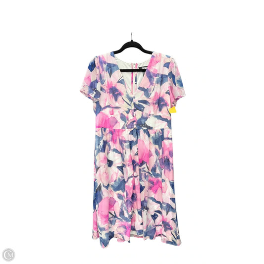 Dress Casual Midi By Dkny In Floral Print, Size: Xlp