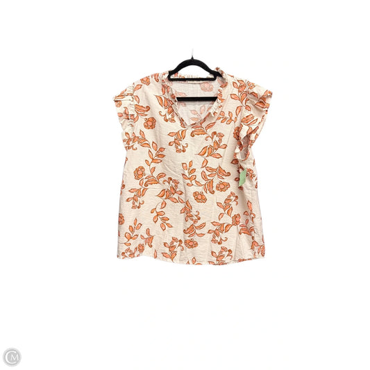 Top Sleeveless By Les Amis In Floral Print, Size: L