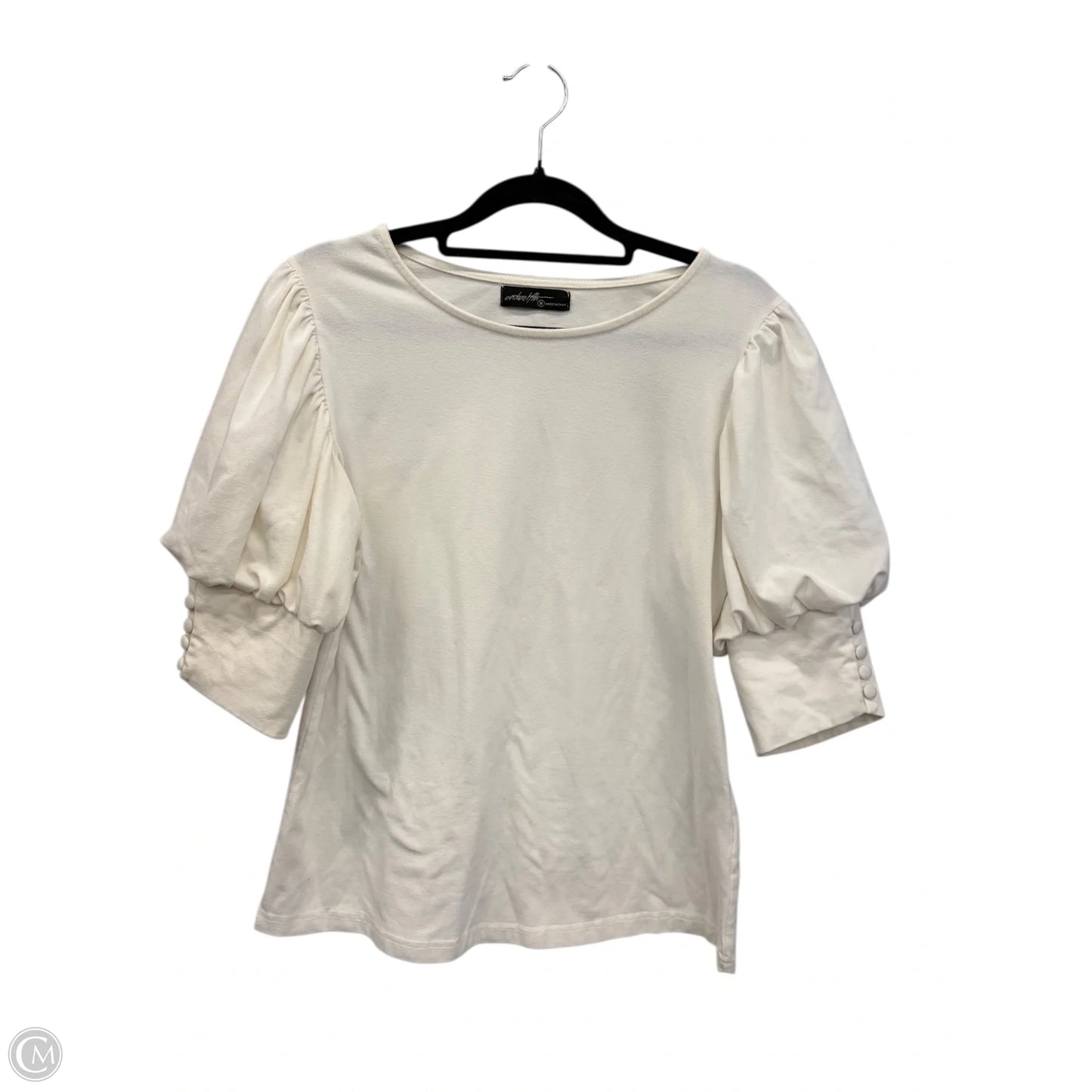 Top Short Sleeve By Ontwelfth In White, Size: M